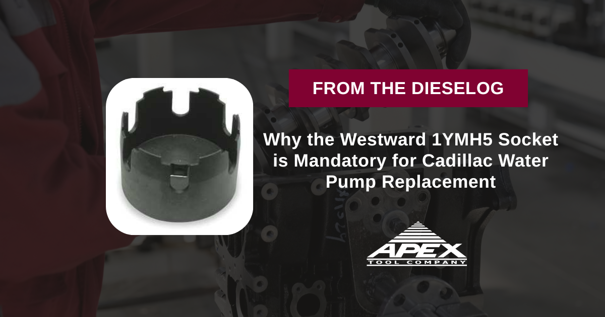 Westward 1YMH5 Heavy Duty 3 3/8 Inch Drive Cadillac Northstar Engine Cooling Water Pump Removal Socket